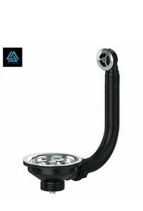 Viva Cestello Lavello Cucina Colino Rifiuti e Trabocco Tondo Spina Inox PP0010 - Foto 1 di 5