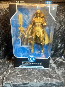 2022 McFarlane DC Multiverse Anti-Crisis Wonder Woman GOLD DEATH METAL - New!! - Picture 1 of 6