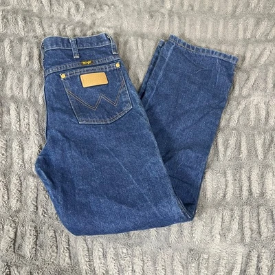 Wrangler 936PWD Dark Wash Bootcut Jeans Mens 31x30 100% Cotton NRFB - Image 1 of 4