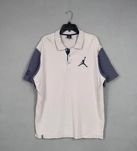 Jordan Poloshirt Herren XL grau blau Jumpman 23 Logo Baumwolle Nike Golf Freizeit - Bild 1 von 15
