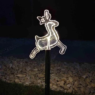 FHS LED-Leuchtstäbe Rentier 5er-Set warmweiß, IP44, Batterie mit Timer - Bild 1 von 4