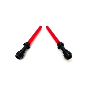 LEGO Star Wars Lightsabers Trans Red Black Hilts 2pc Sith Warrior Minifig 75025