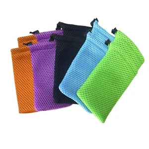 Nylon Mesh Drawstring Bag, 5 x 3.5 Inch Small Storage Pouch String Bags for M... - Picture 1 of 6