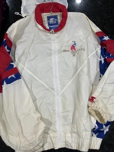 Vintage Starter Windbreaker Jacket Hooded 1996 Atlanta Olympics Jacket Size XL - Picture 1 of 13