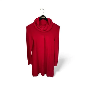 Banana Republic Luxus Kaschmir Wollmischung Pullover Kleid Damen Small S rot neu mit Etikett - Bild 1 von 7