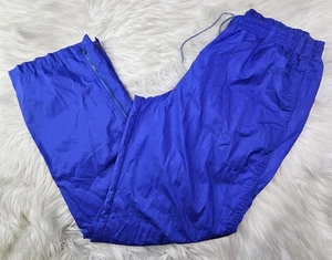 Vintage Asics Hose Herren W32" Windbreaker gefüttert Ankle Zip blau - Bild 1 von 11