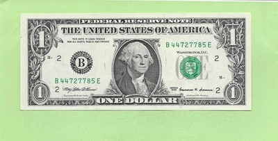 1999 ..UNCIRC  $1  B 4472 7785 E .... 1999 $1  B-E    44 & 77      FRN - Image 1 of 2