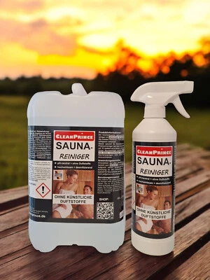 CLEANPRINCE Limpiador de sauna de 5,5 litros | Desinfección detergente limpiador de madera de sauna