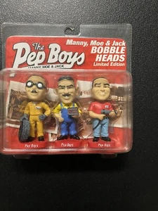 BRAND NEW Pep Boys Manny Moe and Jack Bobblehead Doll Set Limited Edition - Picture 1 of 3