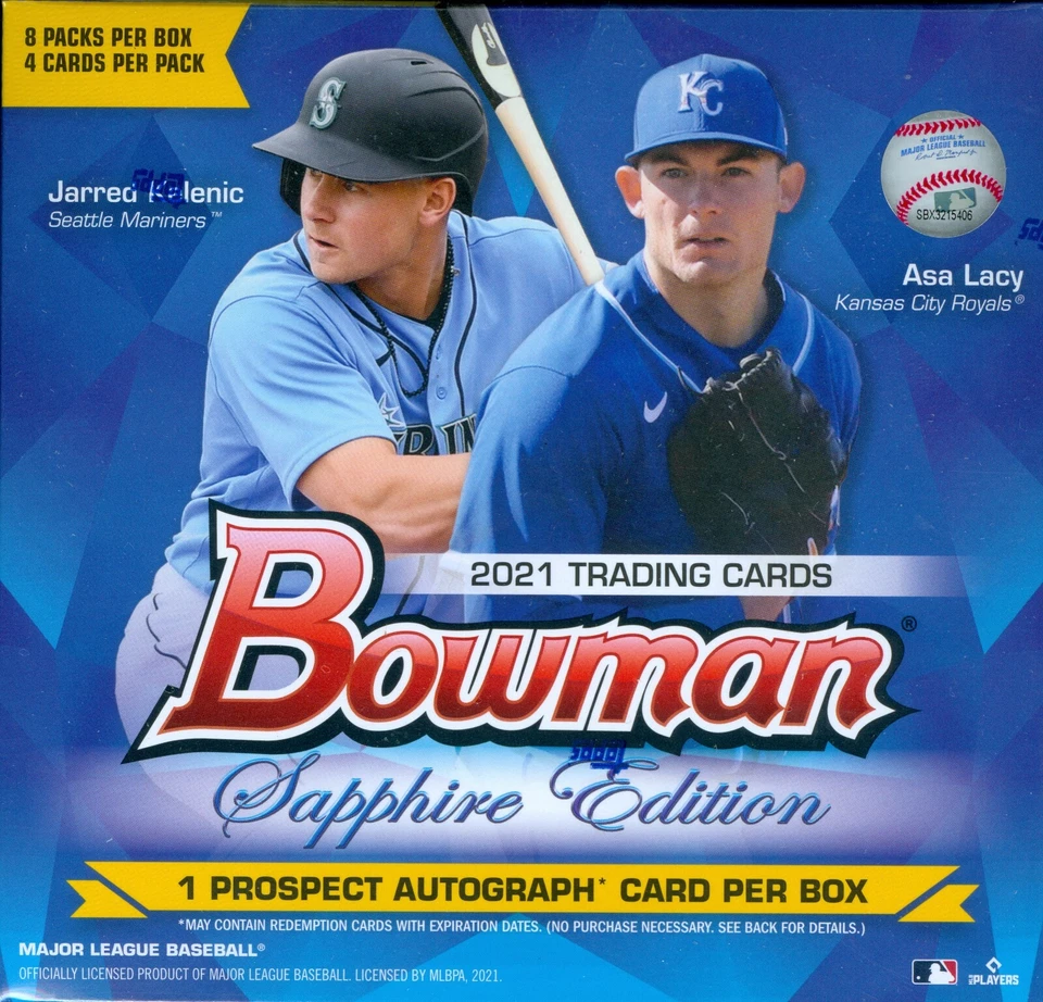 2021 Bowman Sapphire Edition Baseball Factory Sealed Hobby Box Online Exclusive - Image 1 of 2
