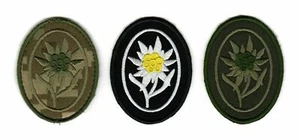 Parche Tropas de Montaña Edelweiss Élite Ejército Alemán Segunda Guerra Mundial - Insignia Uniforme - Imagen 1 de 4