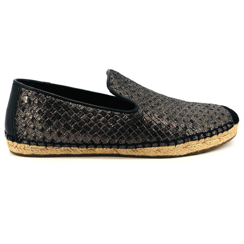 Mocassino espadrillas donna 7 Ugg Australia Sandrinne cestino metallizzato pelle nera