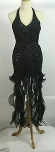 Abito donna Precious Formals senza maniche nero formale impreziosito seta taglia XS - Foto 1 di 11