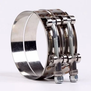 2 x 5.0" Stainless Steel T Bolt Clamp Turbo Intake 5" Silicone Hose Clamp - Bild 1 von 7