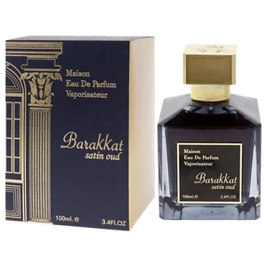 Barakkat Satin Oud By Fragrance World Eau De Parfum 3.4 oz /100 ml Unisex Spray - Picture 1 of 5