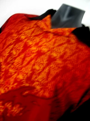 City Impact Men’s L Shirt Dragons Flames Biker Grunge Emo All Over Front Back - Image 1 of 4