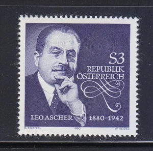 Austria 1980 MNH Mi 1650 Sc 1160 Leo Ascher ,composer - Picture 1 of 1