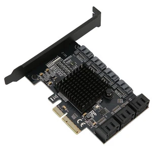 Adapter Card PCIE Expansion Card PCIE 4X To 10 Ports SATA3.0 For OS X For For - Afbeelding 1 van 12