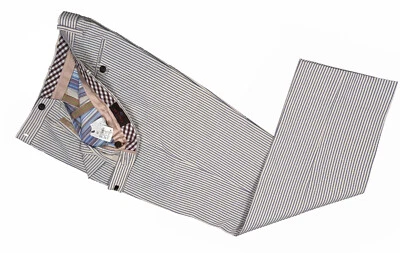 NEW Etro Pants!  e 48  US 32 x 31  Seersucker Stripe  Brown & Tan or Blue & Tan - Image 1 of 3