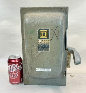 SQUARE D Cat#H361 30Amp 600 Volt 3-polig SICHERUNGSSCHALTER SICHERHEITSSCHALTER Lot1853 - Bild 1 von 14