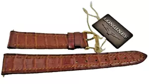 Longines cinturino originale vintage n.o.s. mm17 fibbia gold plated mm14 con tag - Foto 1 di 4