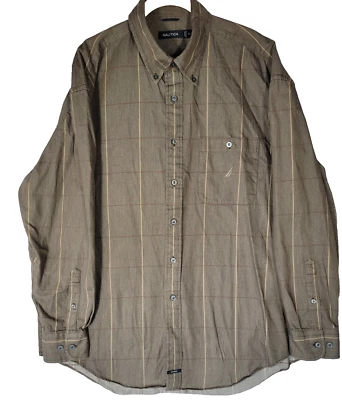 Nautica Size XL Men's Long Sleeve Button Down Shirt Colorful Striped Classic Fit - Image 1 of 4