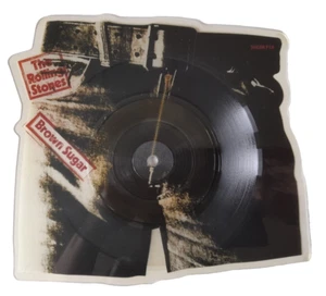 EX/EX THE ROLLING STONES - Brown Sugar Shaped Vinyl Picture Pic Disc LOGO - Picture 1 of 2
