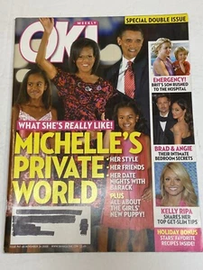 OK Weekly Magazine Nov24 2008 Michelle Obama Britney Spears Kelly Ripa Brad Pitt - Picture 1 of 1