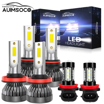 Combo 6x luces LED H11 9005 6000K para Toyota Sienna 2011-2018 + kit de bombilla antiniebla Foto 1 de 4