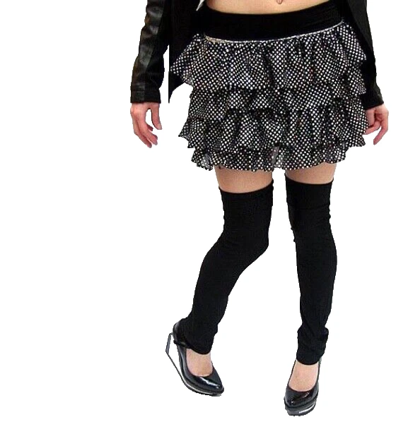 Leggings Negros Brillantes Calentadores de Piernas Sobre la Rodilla Calcetines Club Botas Cubiertas Juegos con disfraces Foto 1 de 1