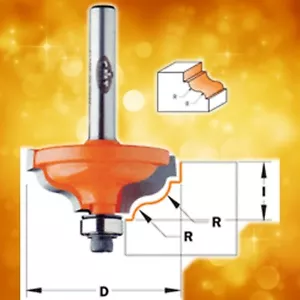 CMT 3/16 - 9/64" Ogee with Fillet Router Bit (Series 847) 1/2" shank 847.825.11 - Picture 1 of 2