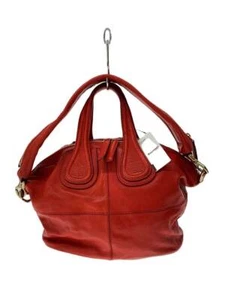 GIVENCHY Nightingale 2WAY Shoulder Handbag Red Leather Authentic Used - Picture 1 of 8