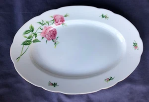 Christineholm Porzellan Rose NEW OLD STOCK - 13" ovale Servierplatte - makellos - Bild 1 von 2