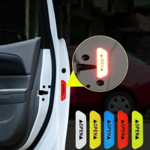 4PCS Safety Reflective Tape Open Sign Car Door Warning Sticker Mark Accessories - Picture 1 of 12