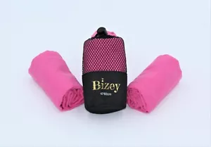 Microfibre Towel Small Pink Sports Beach Yoga Swimming Bath Gym.40 x 60cm. - Picture 1 of 7