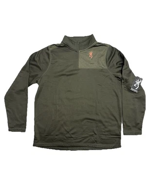 Suéter Browning Grande Adulto Verde 1/4 Cremallera Cuello Simulado Pullover Exterior Hombres XL Foto 1 de 4