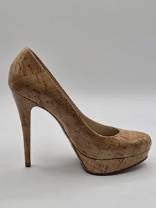 Michael Kors Cyprien Natural Patent Cork Platform Pumps Size 7M - Picture 1 of 12