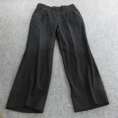 Ermenegildo Zegna Dress Pants Mens 34 Black Pleated Front Slacks Trousers - Image 1 of 4