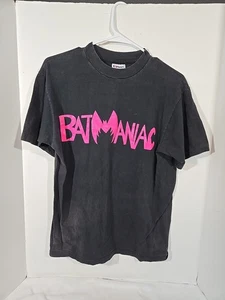 Camisa Batman Batmaniac vintage años 80 puntada única hecha en EE. UU. Talla L años 80 - Imagen 1 de 9