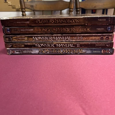 Dungeons & Dragons RPG книга лот комплект 3E игроков руководство, DM руководство и многое другое - Изображение 1 из 4