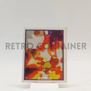 NINTENDO POKEMON MERLIN Sticker Card (2000 Series 2) - 81 - Charmander Primeape - Picture 1 of 2