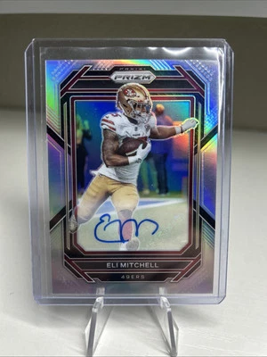 2022 Prizm Football Elijah Mitchell Silver Prizm Autograph - Image 1 of 2