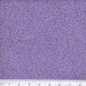 Feline Drive Fabric CURLY Q TONAL Lilac - Fat Quarter (18"x22") FQ - Picture 1 of 8