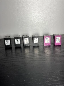 6 EMPTY INK Cartridges HP 67 (2 Color -1 XL) (4 Black -1 XL) Genuine For Refill - Picture 1 of 4