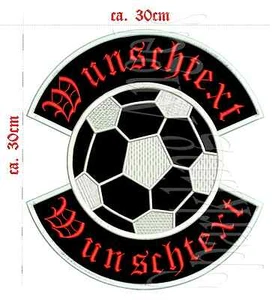 Parche trasero de fútbol con parche de texto deseado 30x30 cm - Imagen 1 de 6