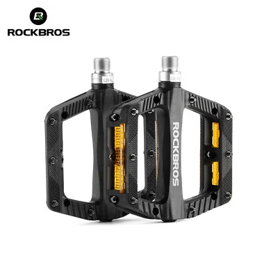ROCKBROS Montaña MTB Bicicleta de Carretera Ciclismo Rodamiento Nylon Plano de Pedales 9/16” Foto 1 de 4