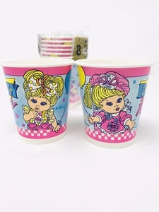 Baby Face Doll Birthday Party Cups 1991 NEW - Picture 1 of 7