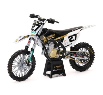 New Ray 1:12 Husqvarna FC450 Bike Rockstar #27 Malcolm Stewart Supercross 58403  - Image 1 of 2