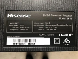 Hisense 58S5, T-Con, Wifi Module, IR reciever, Stand - Picture 1 of 6