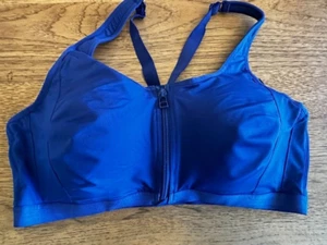Avenue Body Cobalt Blue Size 44C Zipper Underwire Sport Bra Lightly Lined NWT - Picture 1 of 2